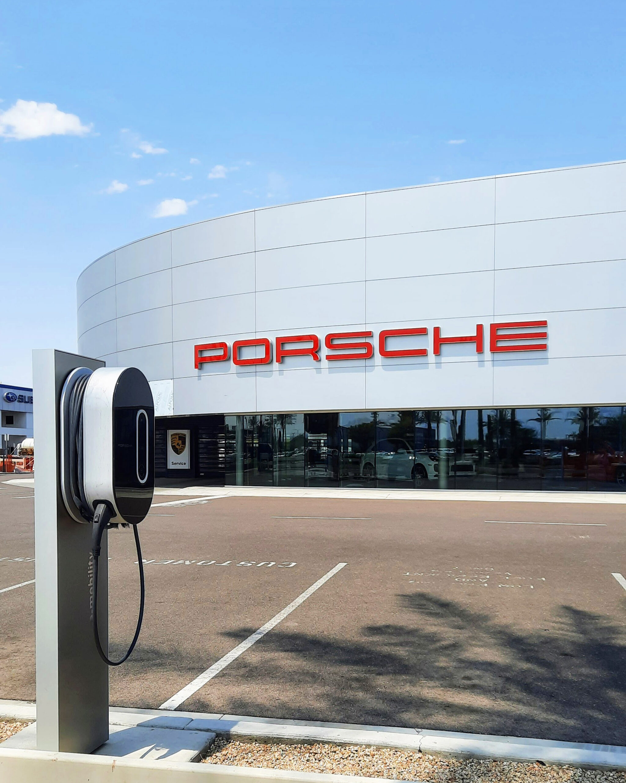 Porsche Chandler Dealership with EV Charger